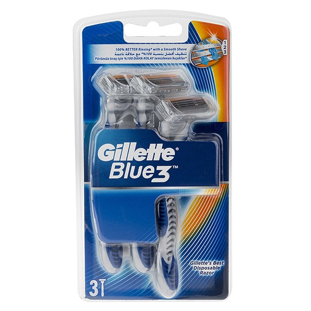 خود تراش ‏ژیلت مدل blue 3 بسته 3 عددی