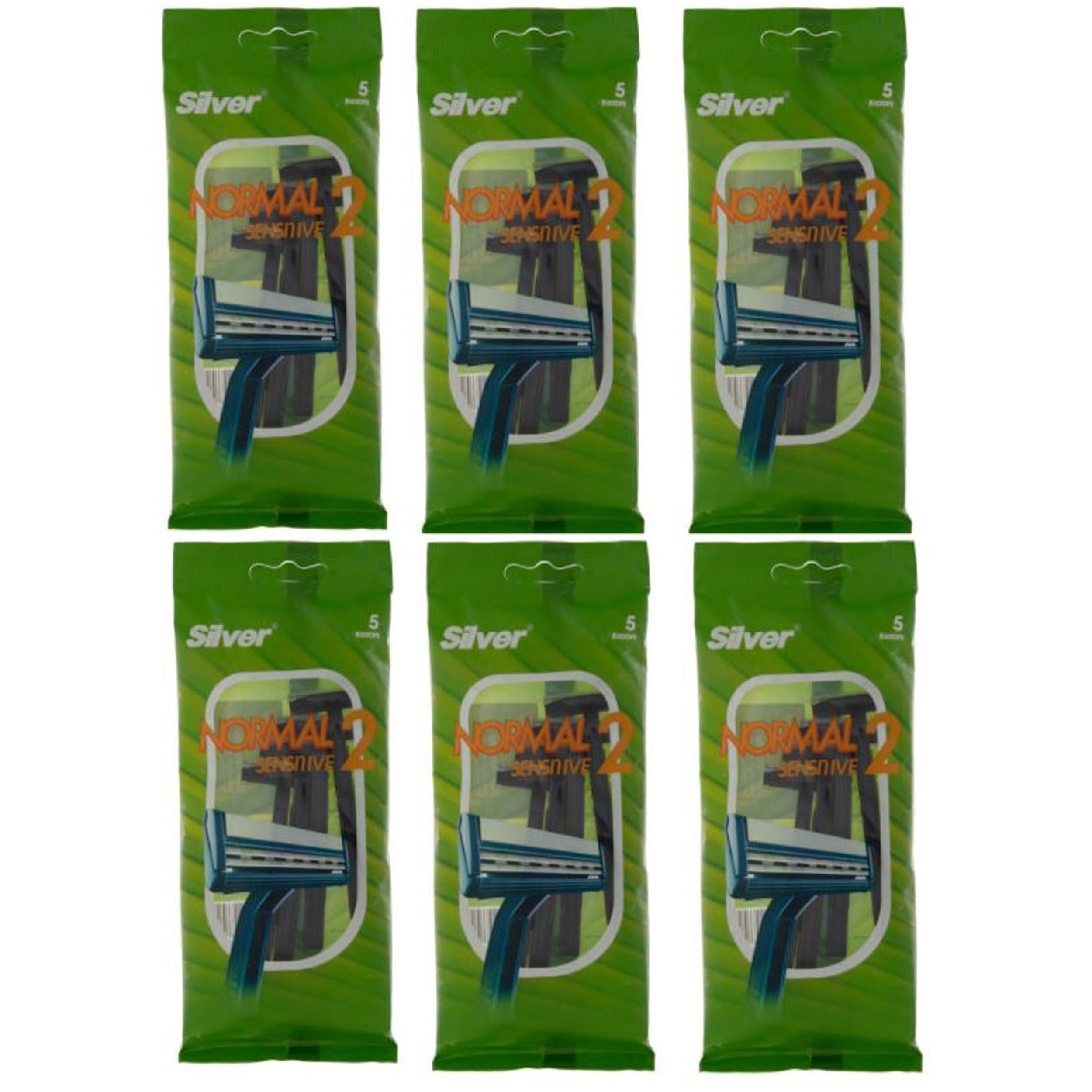 خودتراش سیلور مدل 2 sensitive مجموعه 6 عددی