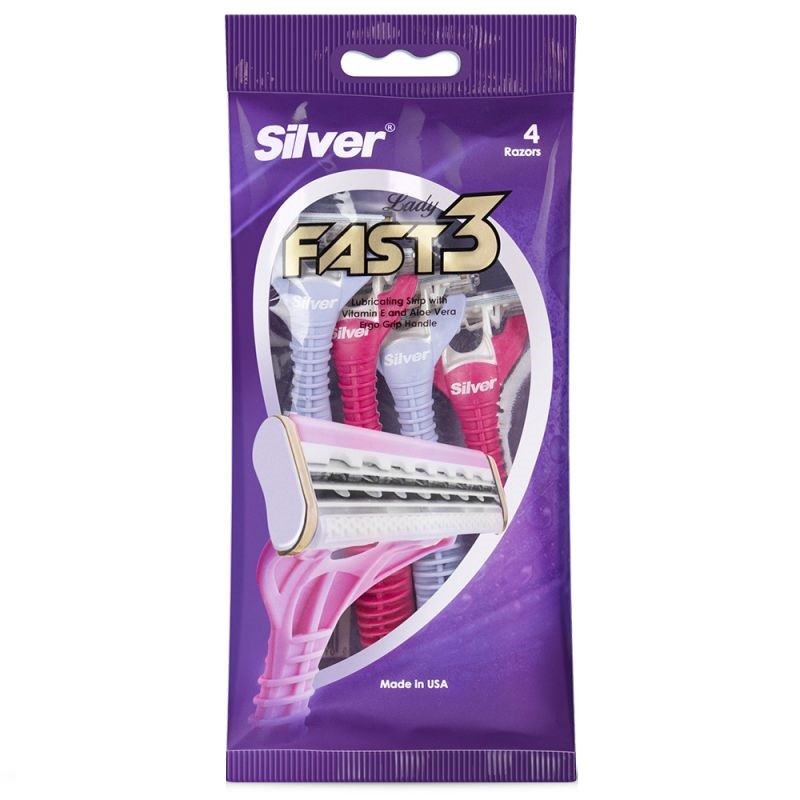 خودتراش سیلور مدل fast 3 بسته 4 عددی