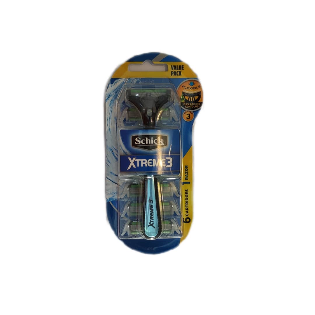 خودتراش شیک مدل xtreme3 به همراه تیغ یدک بسته 6 عددی