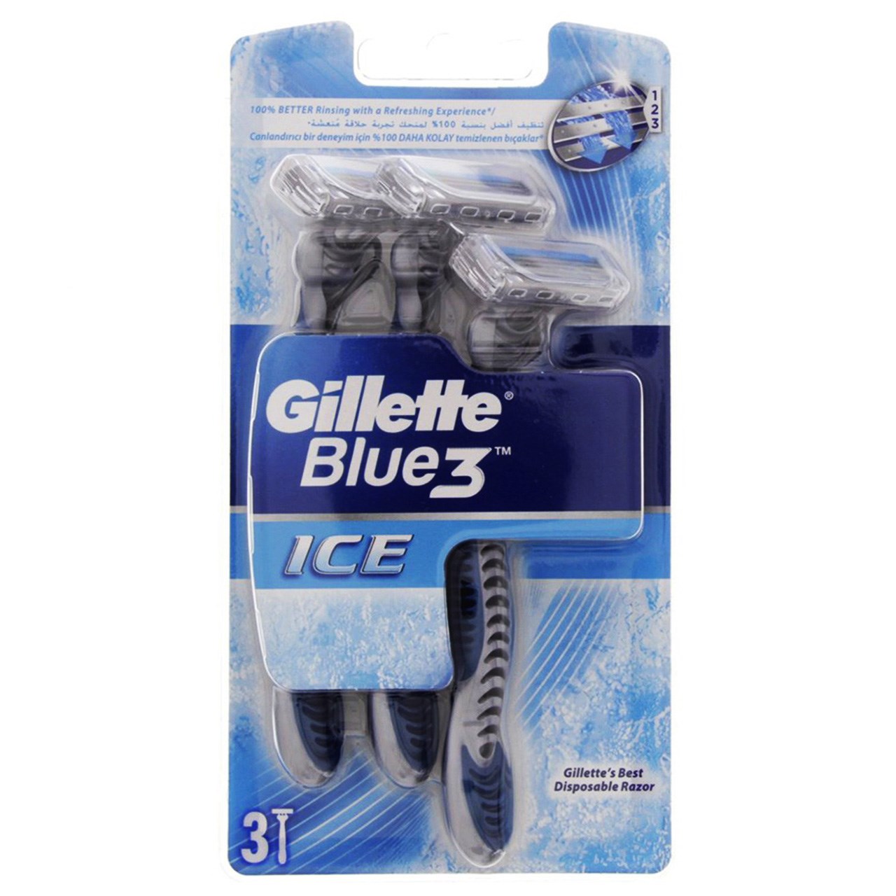 خودتراش ژیلت مدل blue3 ice بسته 3 عددی