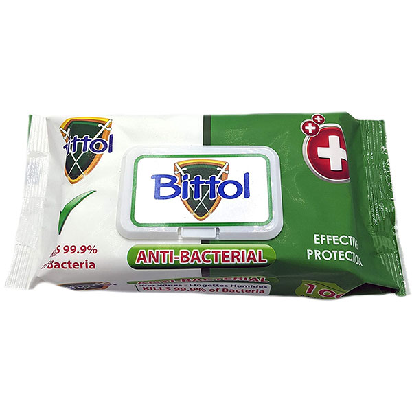 دستمال مرطوب بیتول مدل anti bacterial بسته 120 عددی
