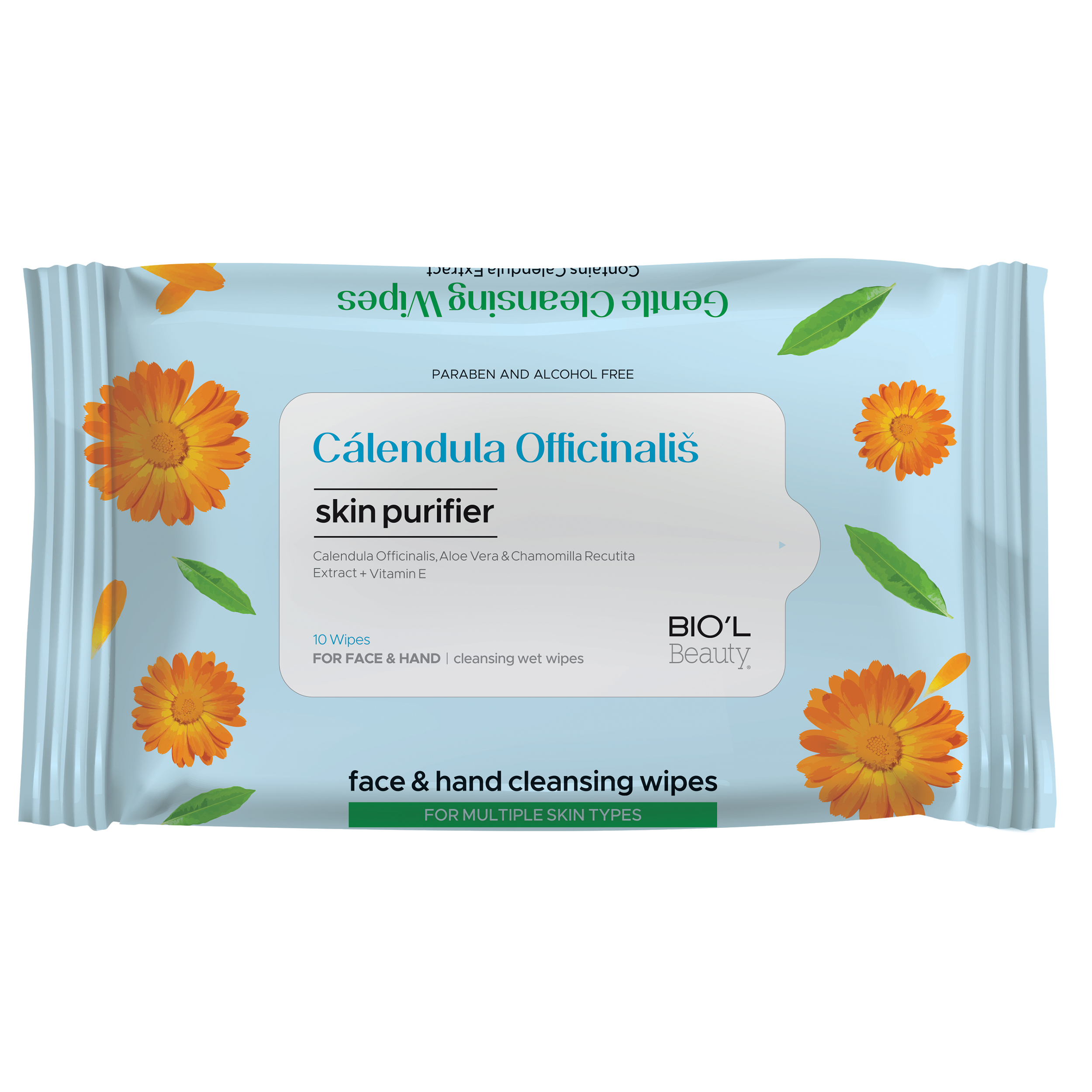 دستمال مرطوب بیول مدل calendula بسته 10 عددی
