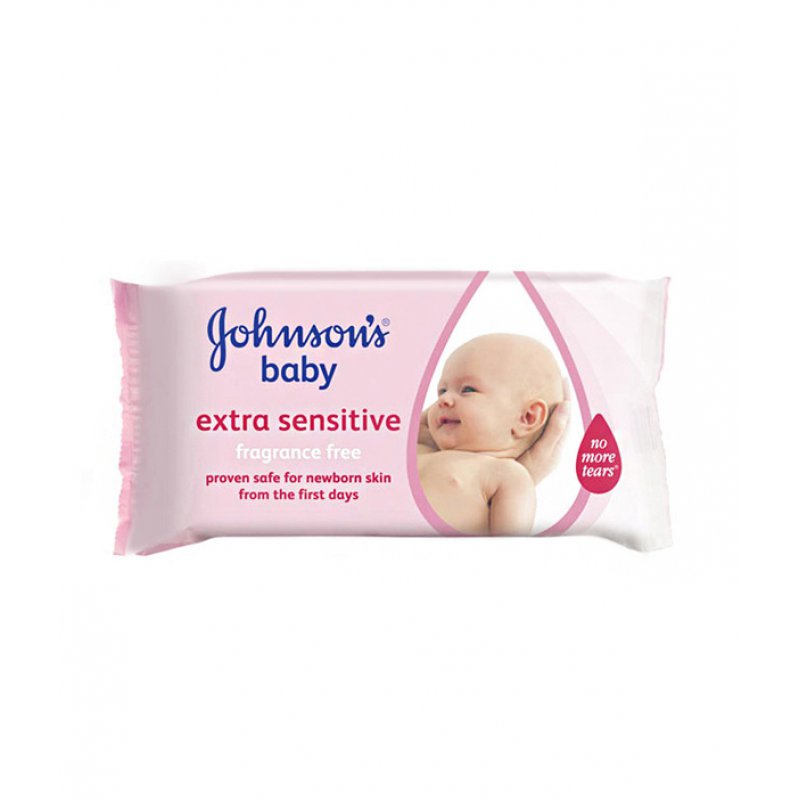 دستمال مرطوب جانسون مدل extra sensitive بسته 56 عددی