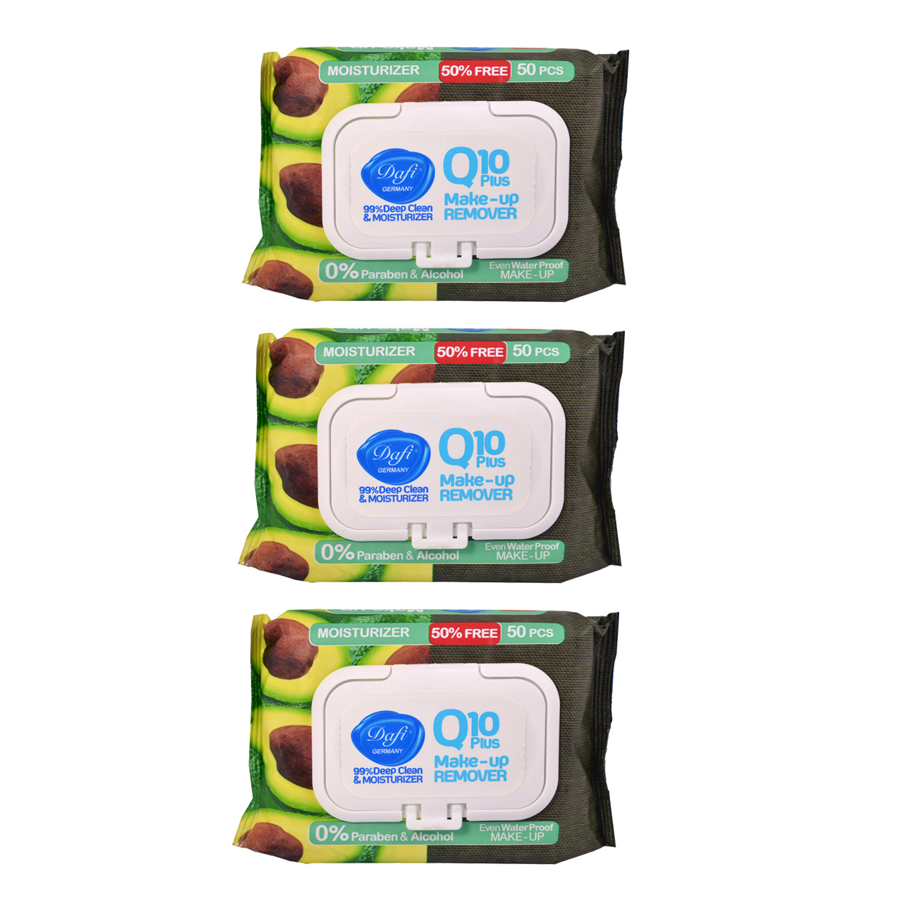 دستمال مرطوب دافی مدل 1 q10 moisturizer مجموعه 3 عددی