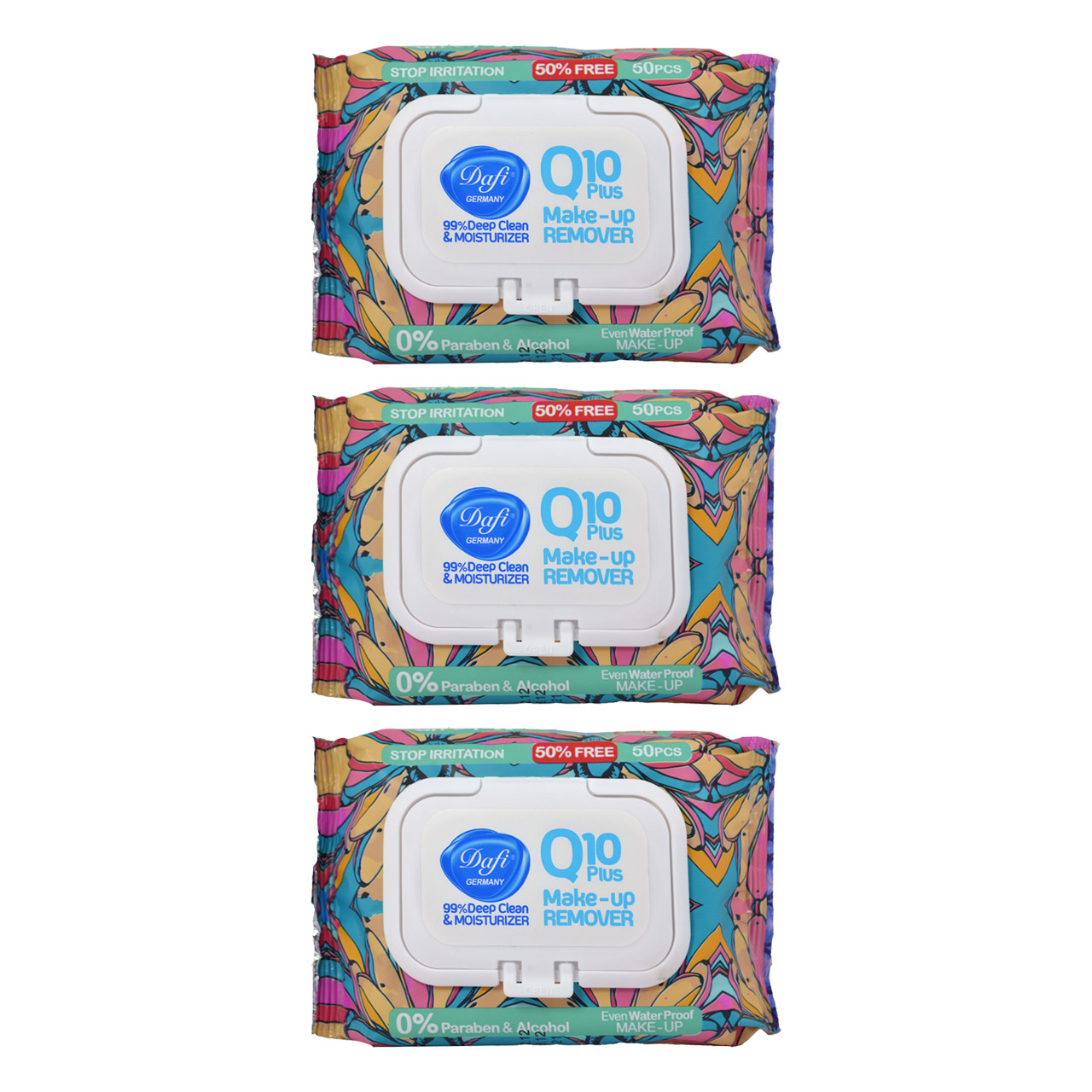 دستمال مرطوب دافی مدل 1 q10 stop irritation مجموعه 3 عددی