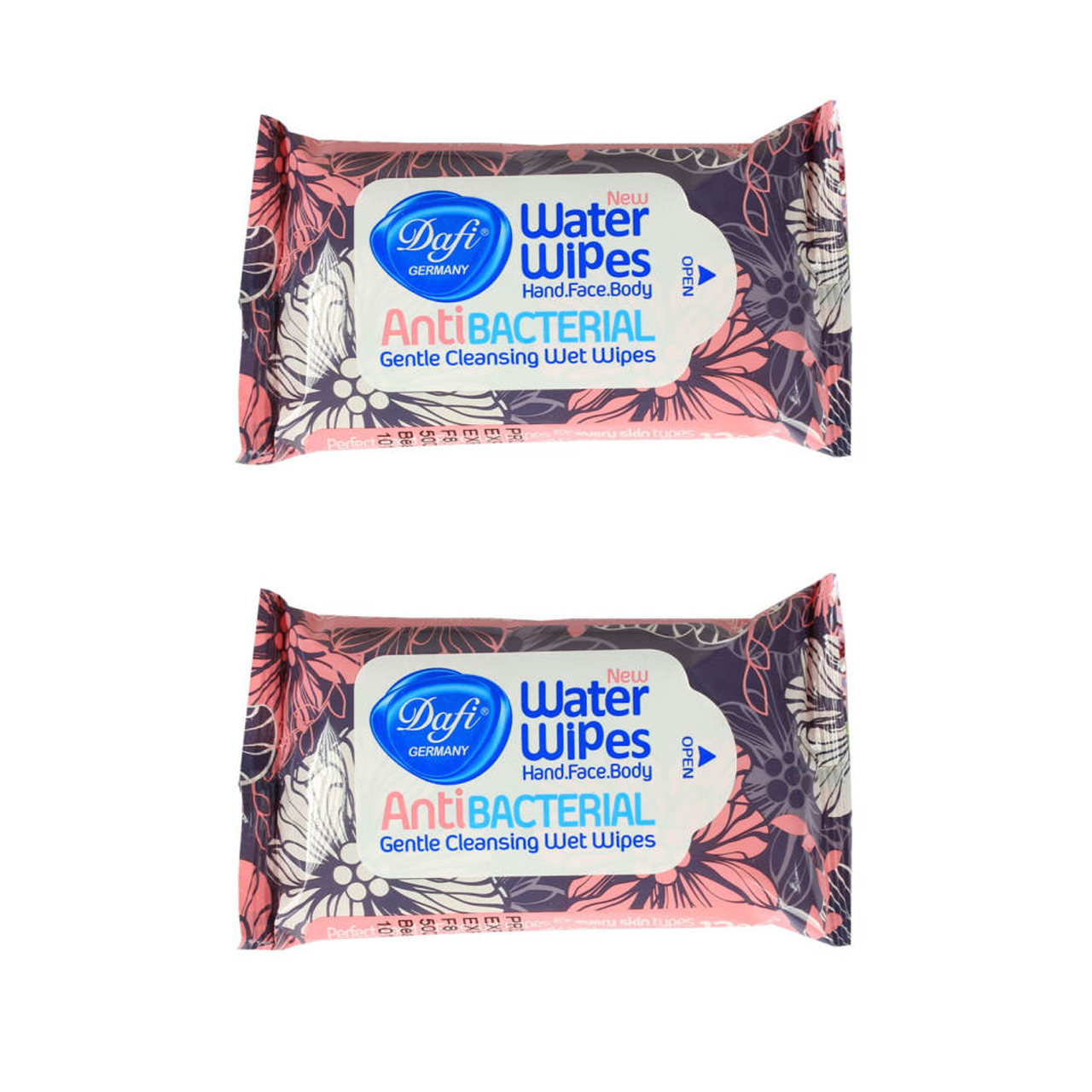 دستمال مرطوب دافی مدل anti bacterial gn مجموعه 2 عددی