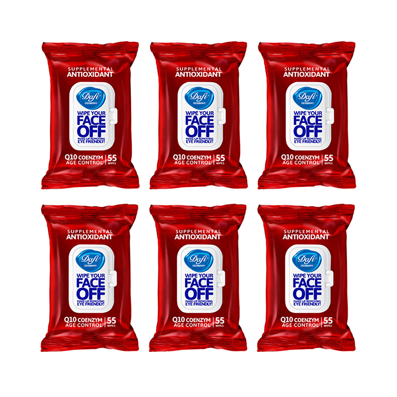 دستمال مرطوب دافی مدل antioxidant مجموعه 6 عددی