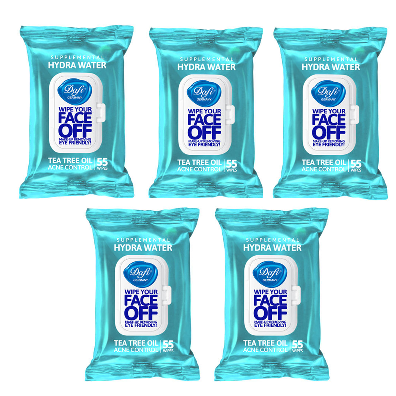دستمال مرطوب دافی مدل hydra water مجموعه 5 عددی