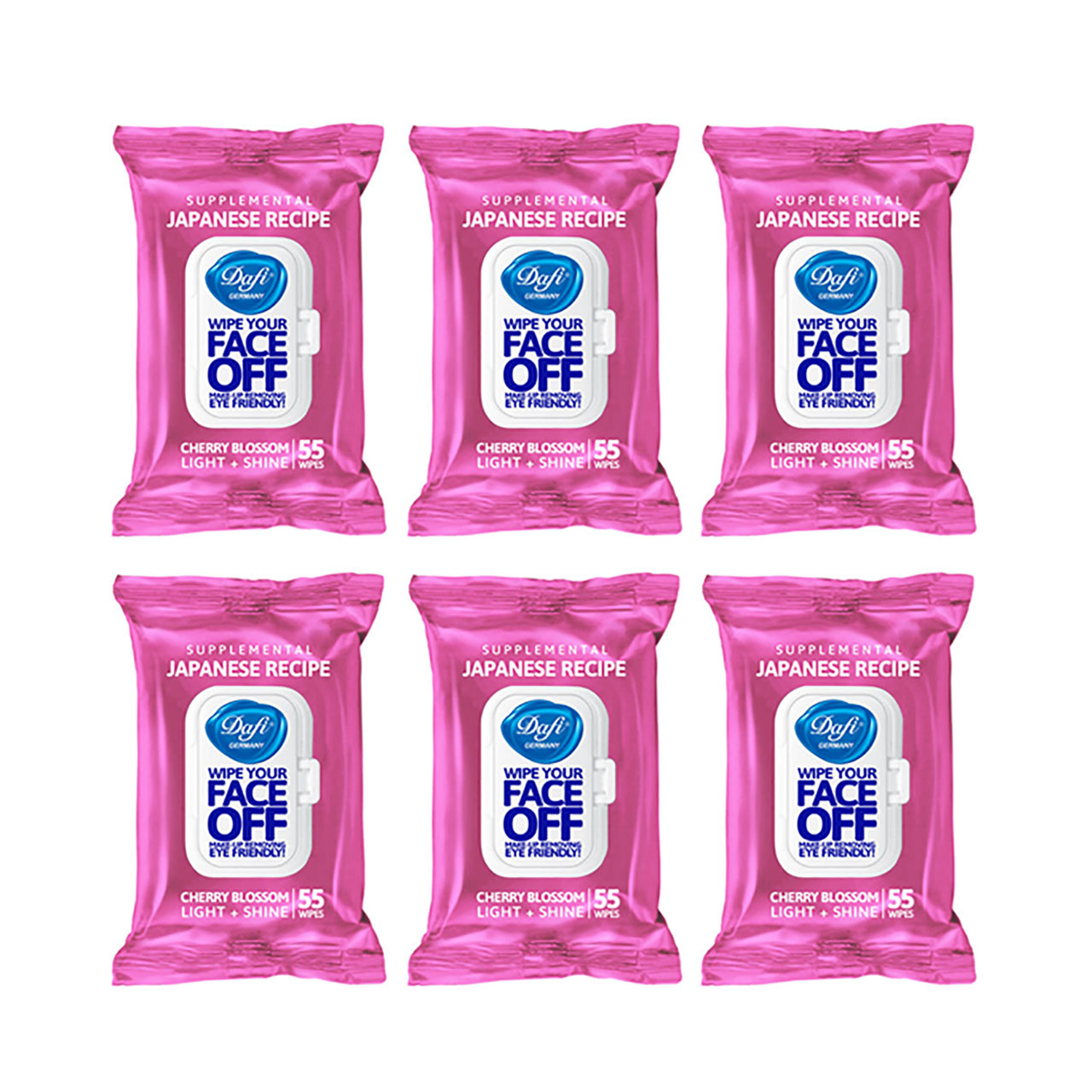 دستمال مرطوب دافی مدل japanese cherry blossom مجموعه 6 عددی