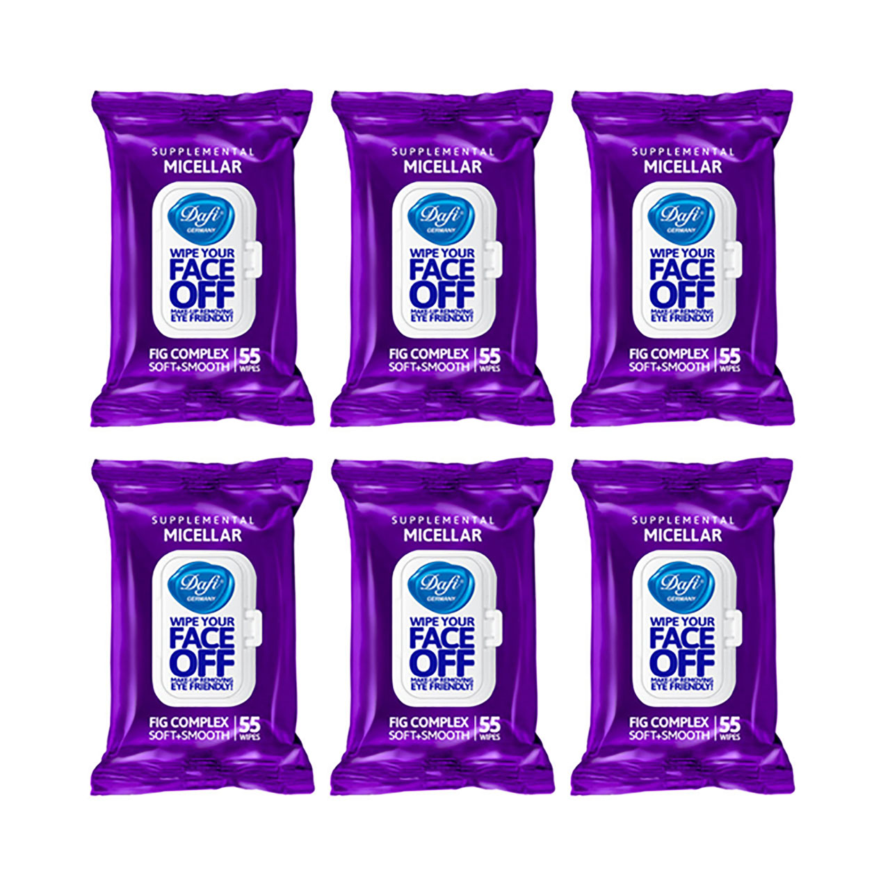 دستمال مرطوب دافی مدل micellar مجموعه 6 عددی