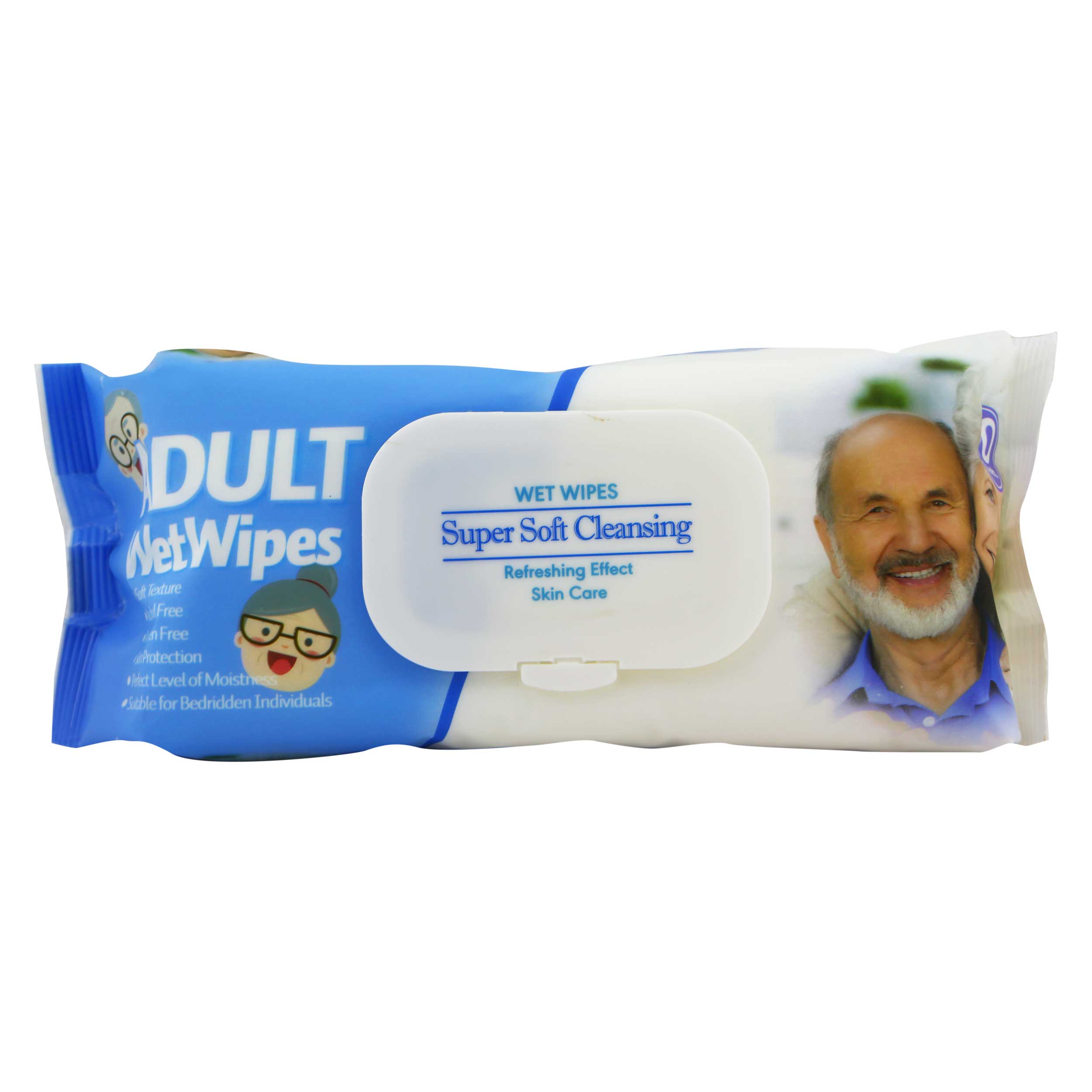دستمال مرطوب دلفین مدل super soft cleansing بسته 90 عددی