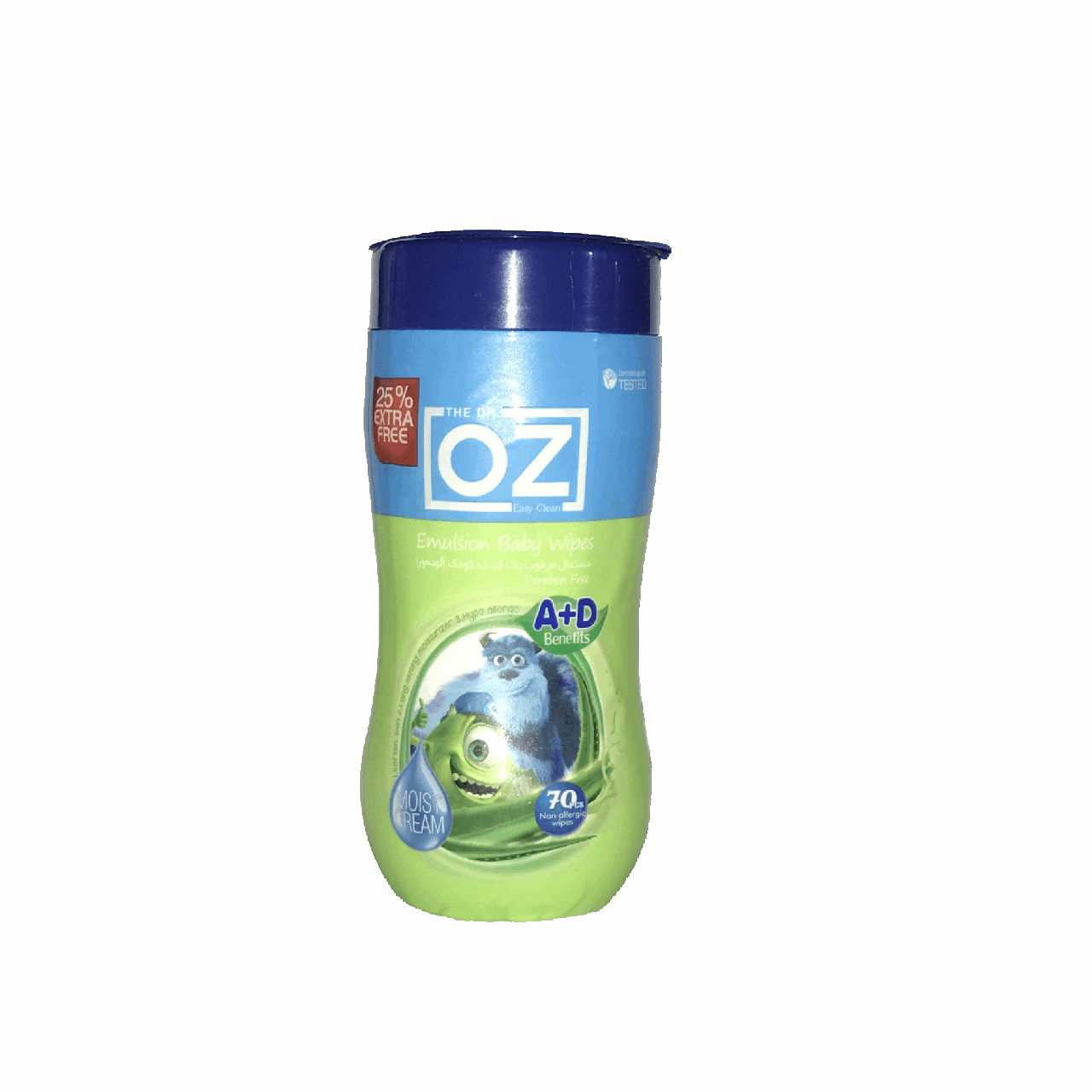دستمال مرطوب نینو با عصاره آلوئه ورا مدل oz بسته 70 عددی