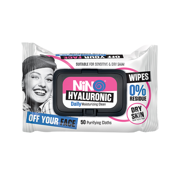 دستمال مرطوب نینو مدل hyaluronic بسته 50 عددی