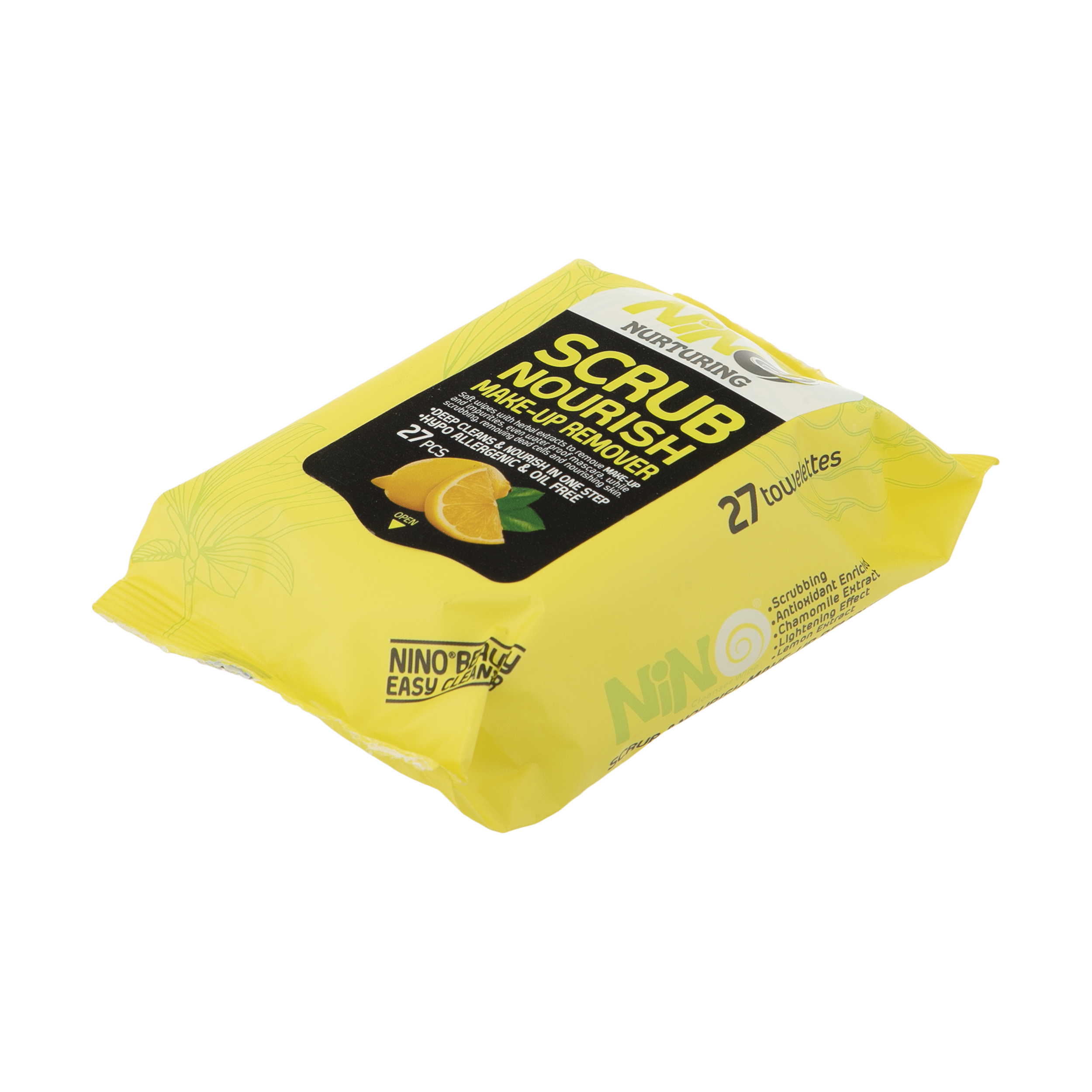 دستمال مرطوب نینو مدل lemon بسته 27 عددی