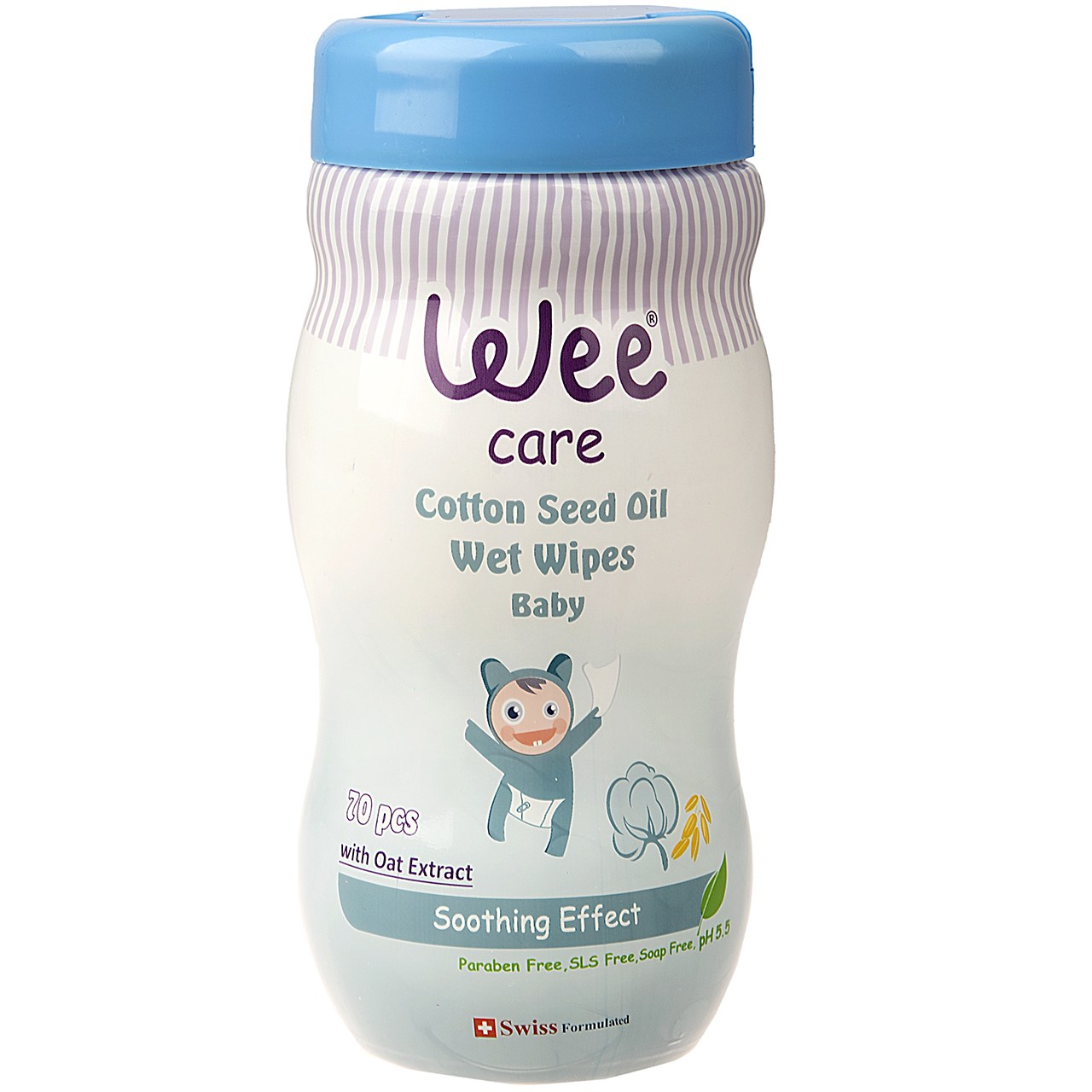 دستمال مرطوب وی مخصوص کودک مدل cotton seed oil بسته 70 عددی