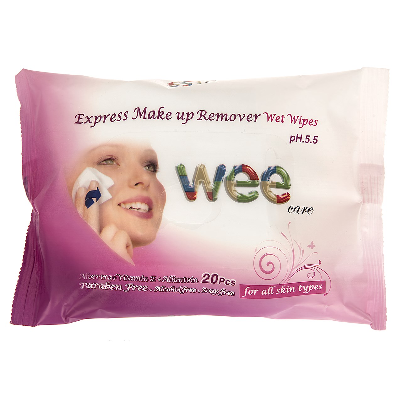 دستمال مرطوب وی مدل vitamin e بسته 20 عددی