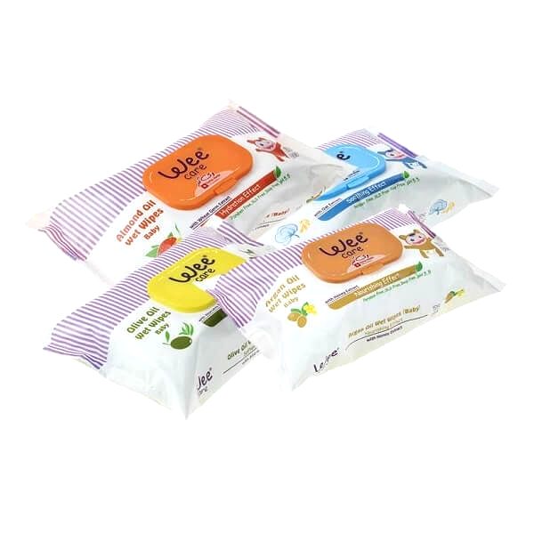 دستمال مرطوب وی کر مدل wet wipes مجموعه 4 عددی