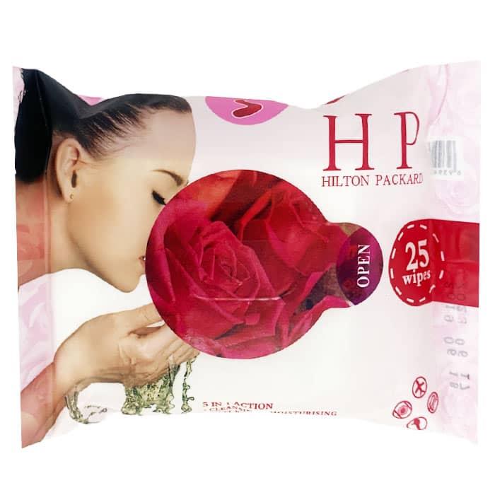 دستمال مرطوب پاک کننده آرایش اچ پی بسته 25 عددی