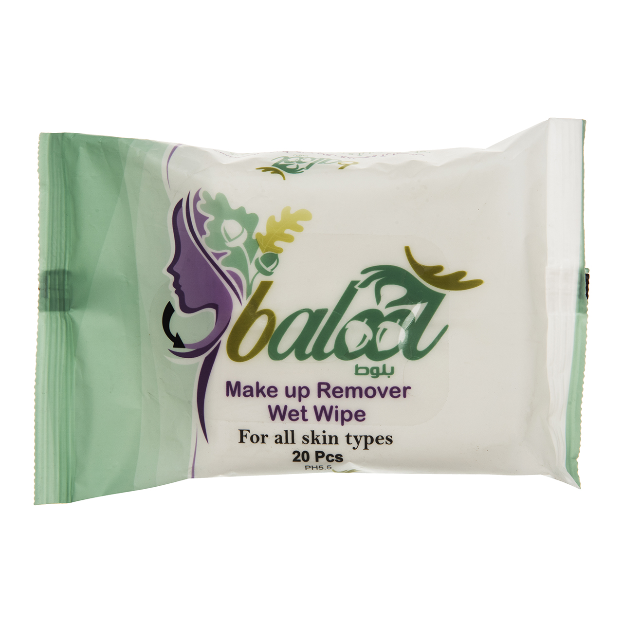 دستمال مرطوب پاک کننده آرایش بلوط مدل makeup remover بسته 10 عددی