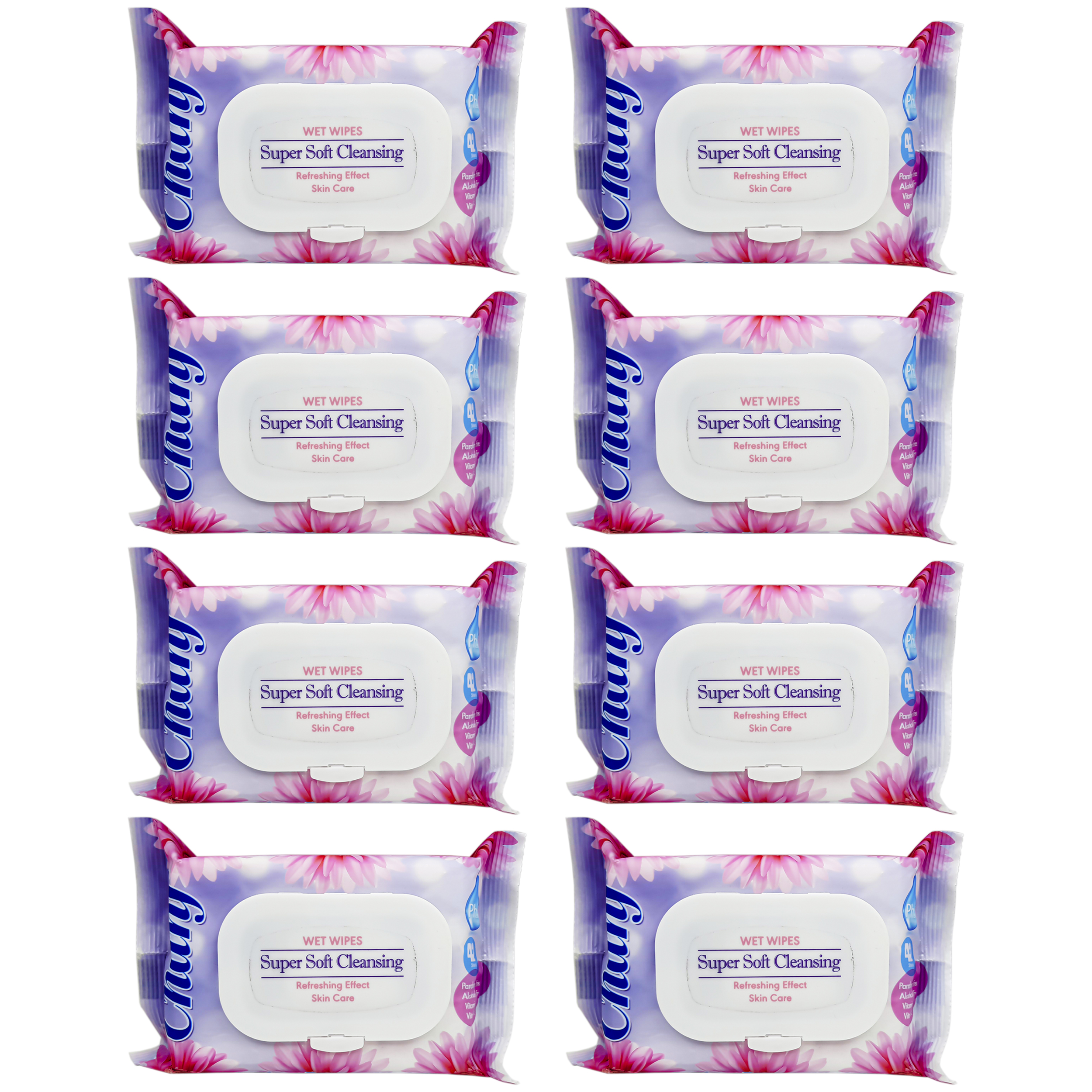 دستمال مرطوب چانف مدل super soft x2 مجموعه 8 عددی