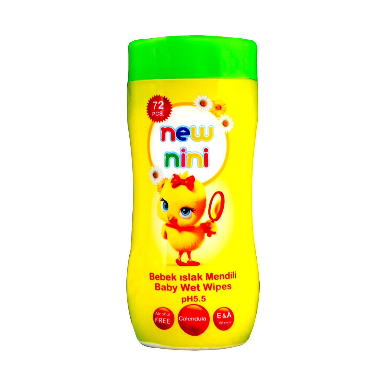 دستمال مرطوب کودک نیو بی بی مدل calendula بسته 72 عددی
