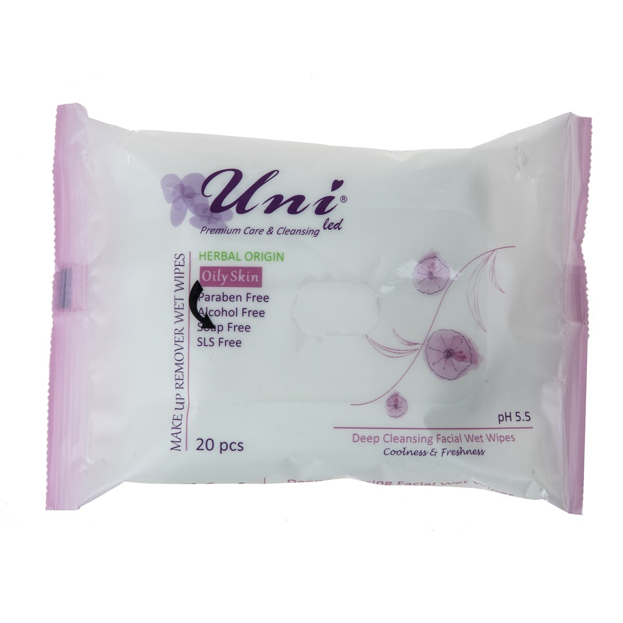 دستمال مرطوب یونی لد مدل oily skin بسته 20 عددی