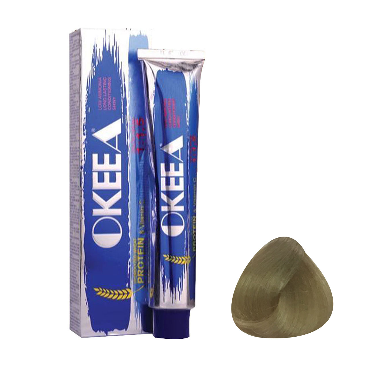 رنگ مو اکیا سری olive شماره 10.3 حجم 100 میلی لیتر رنگ بلوند زیتونی پلاتینه