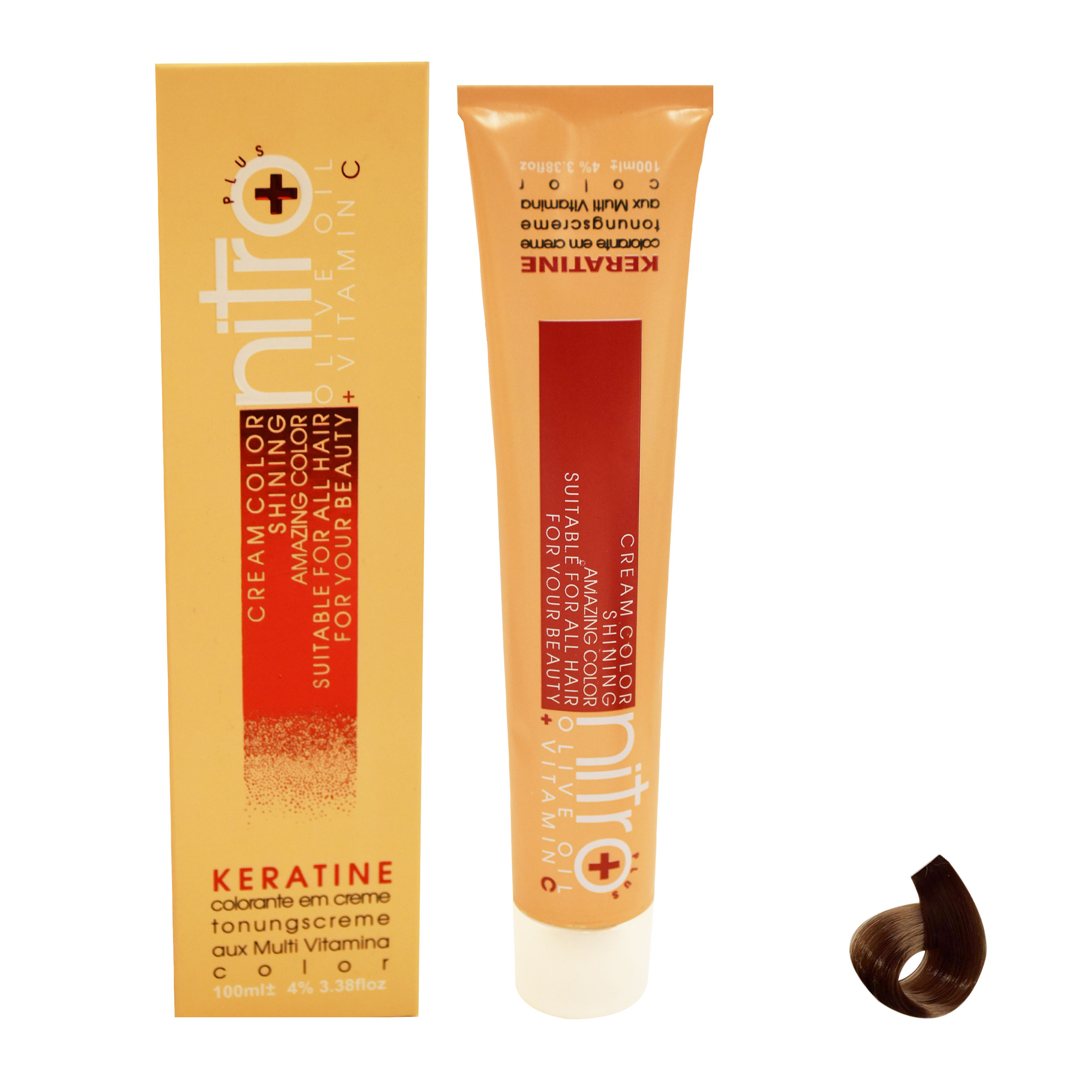 رنگ مو نیترو سری keratine شماره 7 حجم 100 میلی لیتر رنگ بلوند
