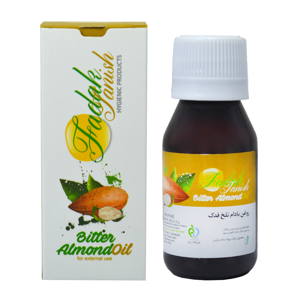 روغن بدن فدک مدل almond oil وزن 50 گرم
