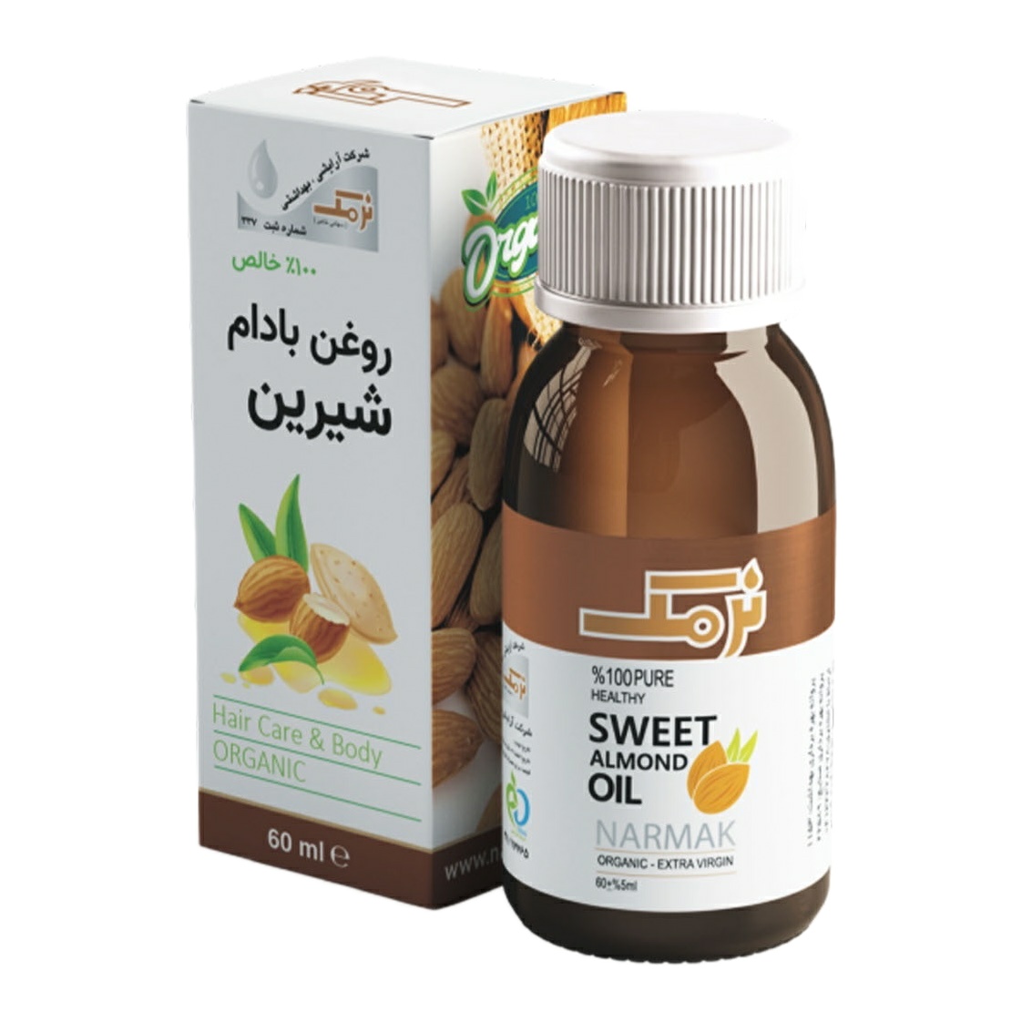 روغن بدن نرمک مدل بادام شیرین حجم 60 میلی لیتر