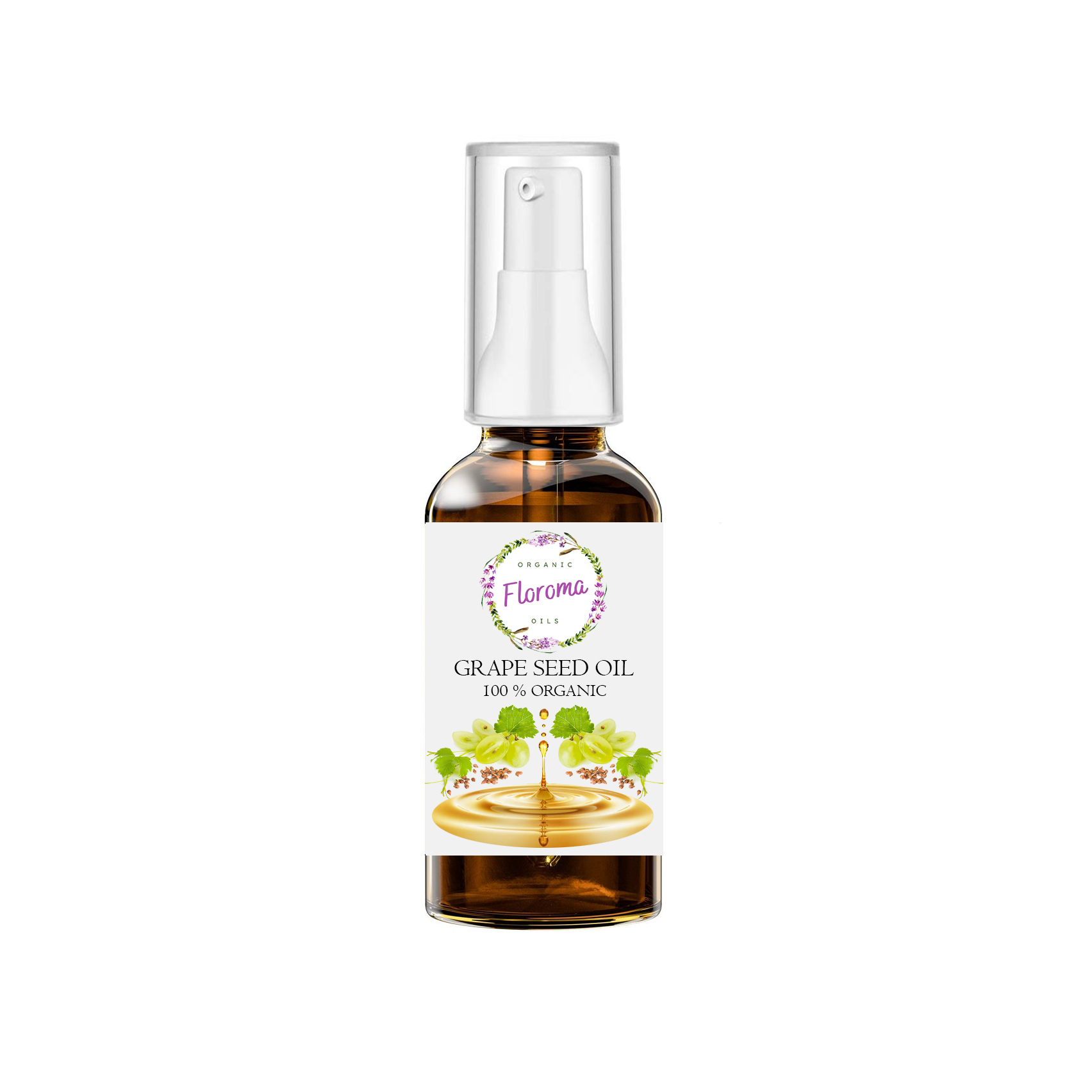 روغن بدن هسته انگور فلوروما مدل organic حجم 30 میلی لیتر