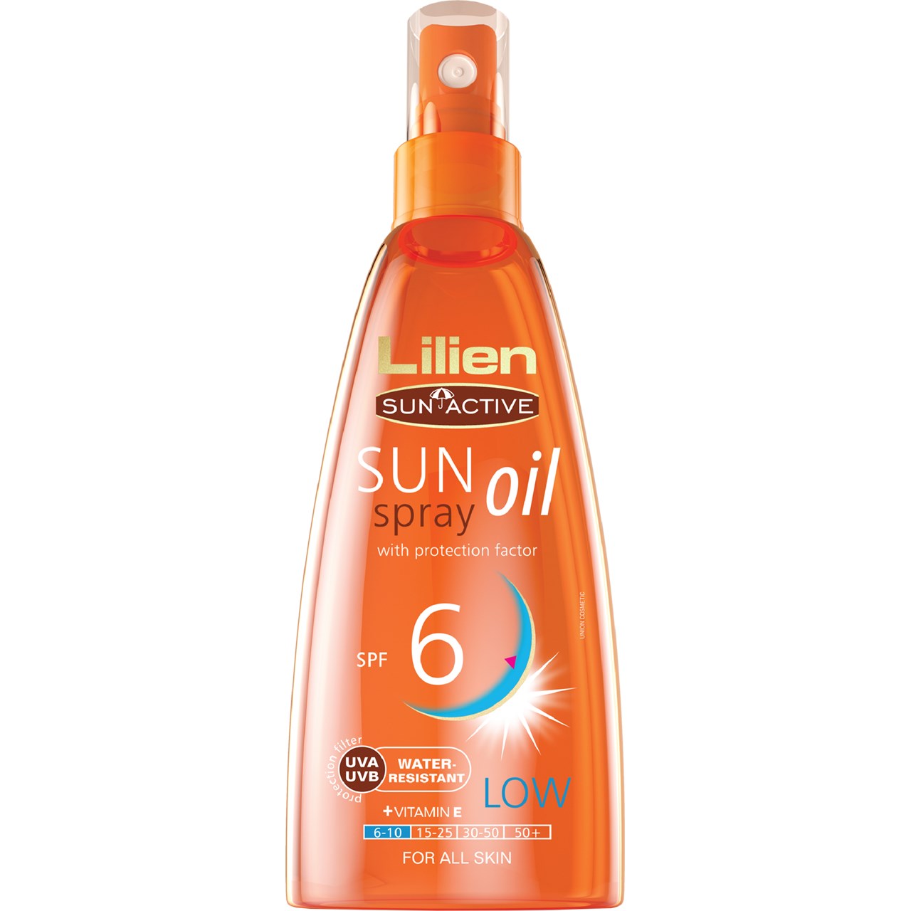 روغن برنز کننده لیلین سان اکتیو مدل vitamin e با spf6 حجم 150 میلی لیتر