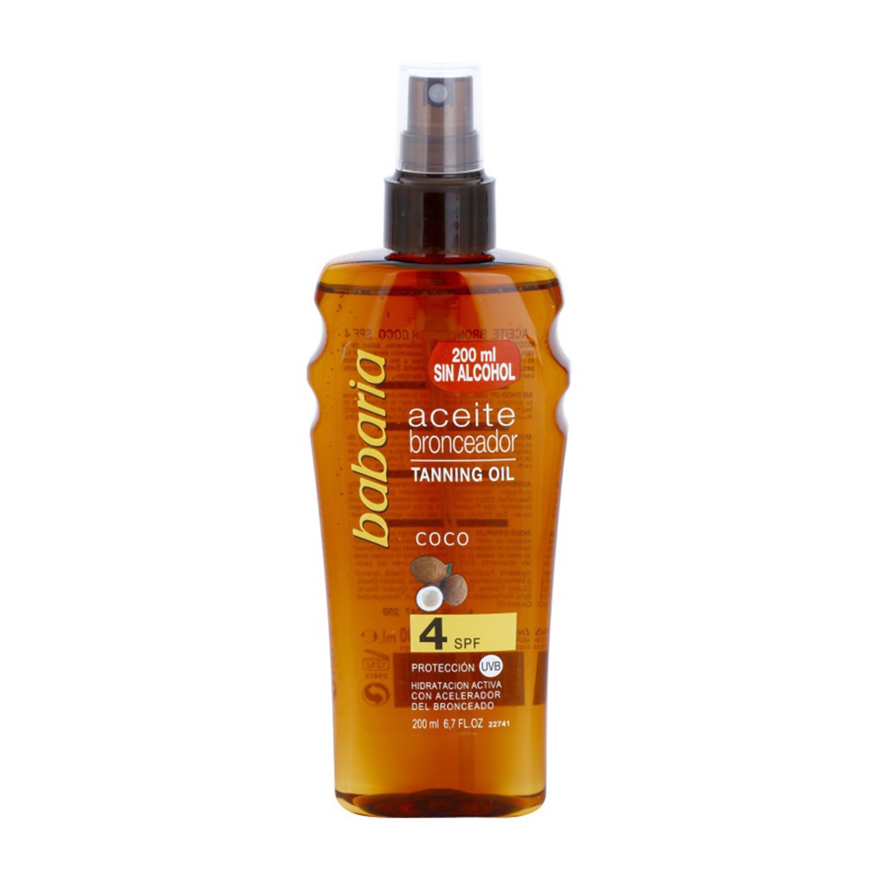 روغن برنزه کننده بدن باباریا مدل aceite حجم 200 میلی لیتر