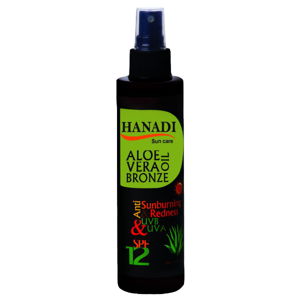 روغن برنزه کننده هانادی مدل aloe vera حجم ۲۰۰ میلی لیتر