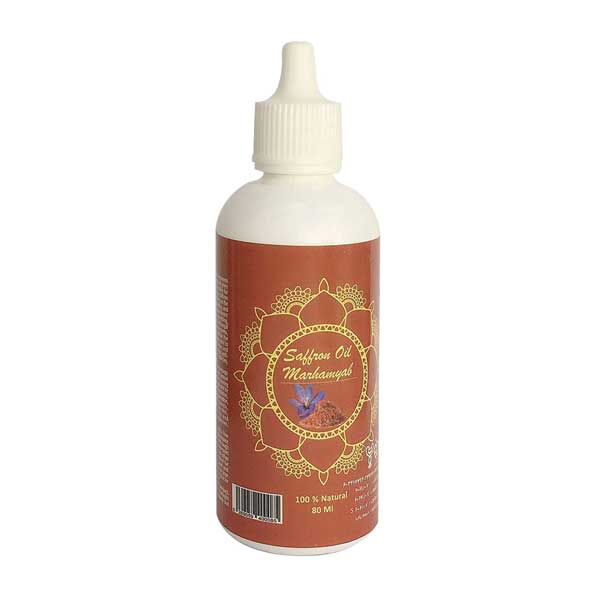روغن تقویت کننده مو و ریش و سیبیل مرهم یاب مدل زعفران حجم 80 میلی لیتر