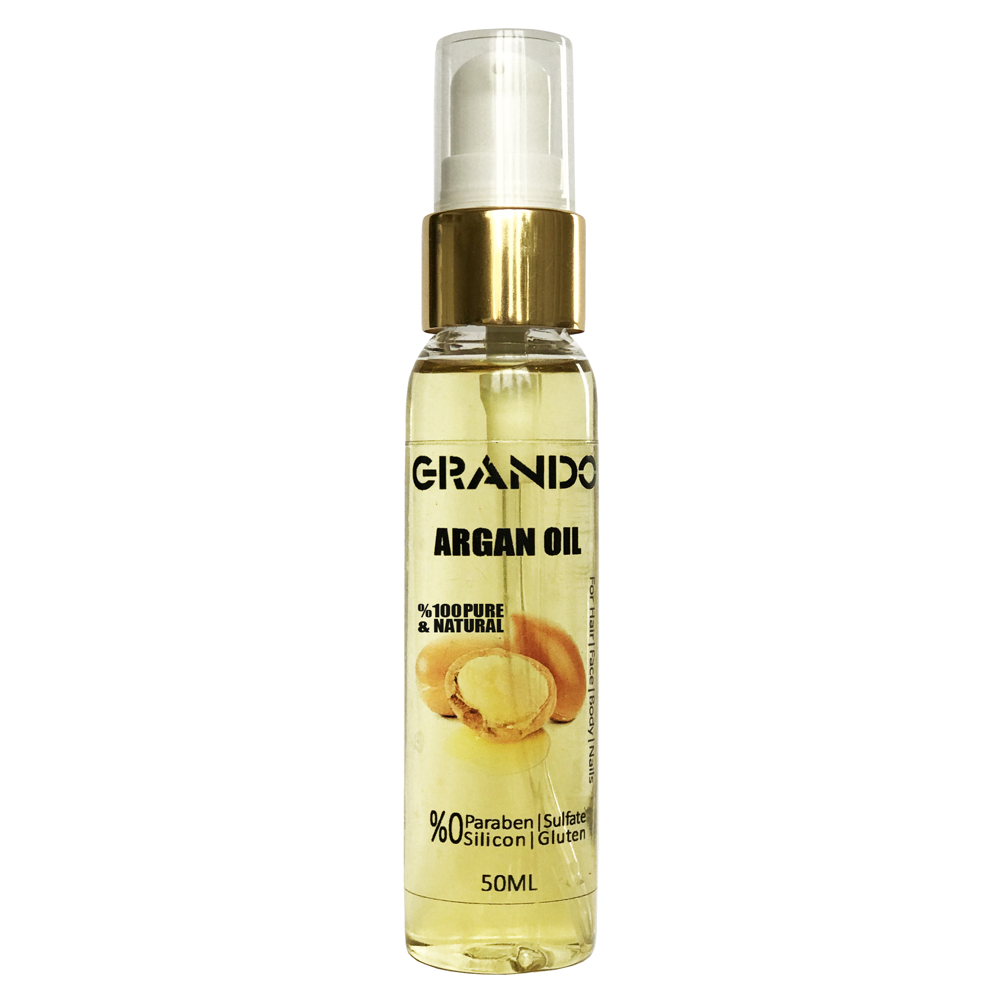 روغن تقویت کننده مژه و ابرو گراندو مدل argan oil حجم 50 میلی لیتر