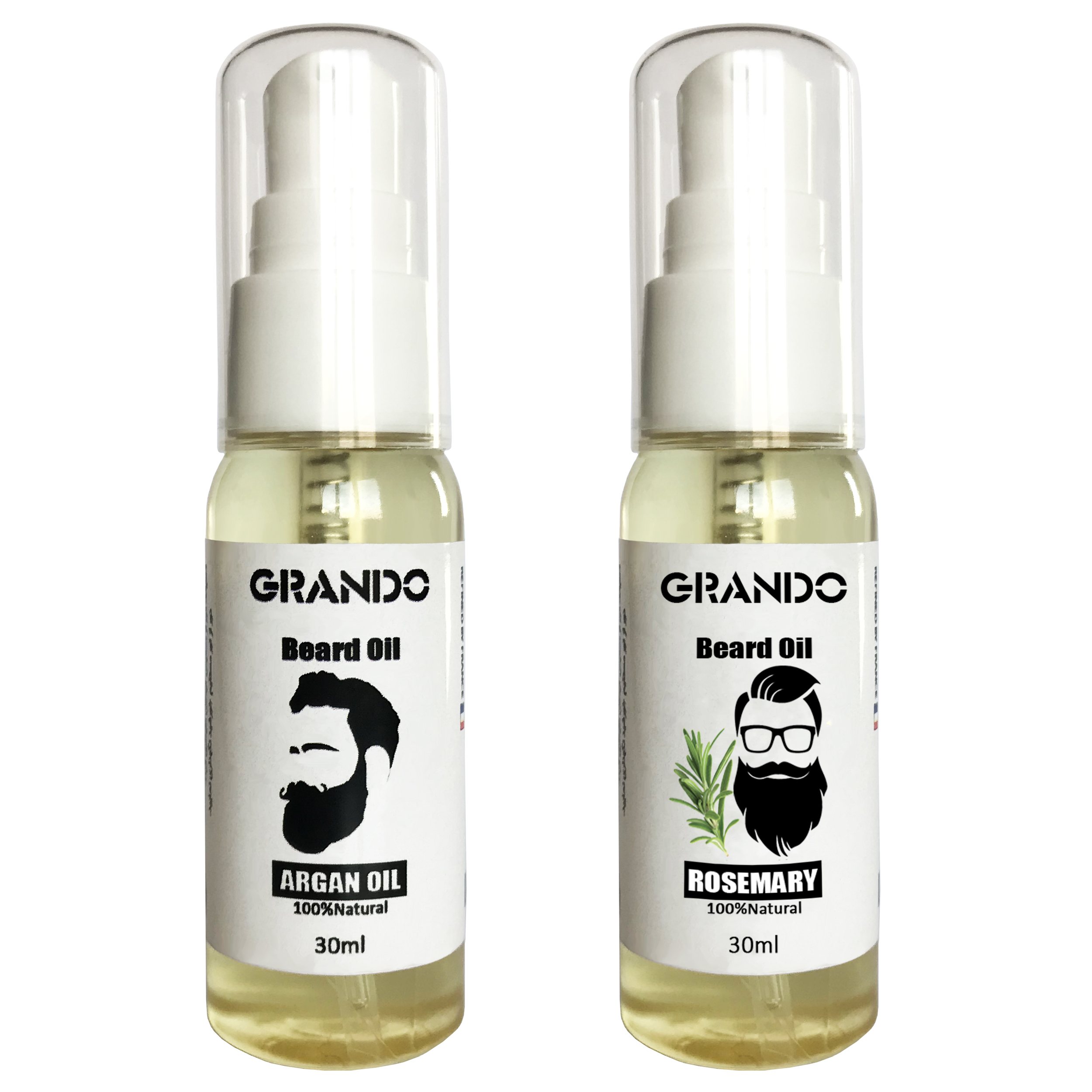 روغن ریش گراندو مدل argan و rosemary حجم 30 میلی لیتر