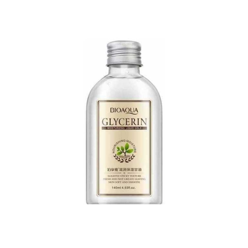 روغن صورت بایو آکوا مدل glycerin حجم 140 میلی لیتر
