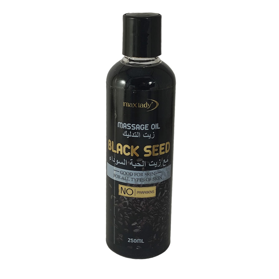 روغن ماساژ مکس لیدی مدل black seed حجم 250 میلی لیتر