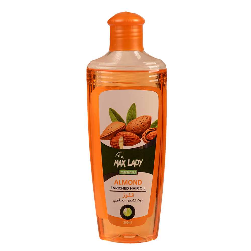 روغن مو مکس لیدی مدل almond حجم 200 میلی لیتر