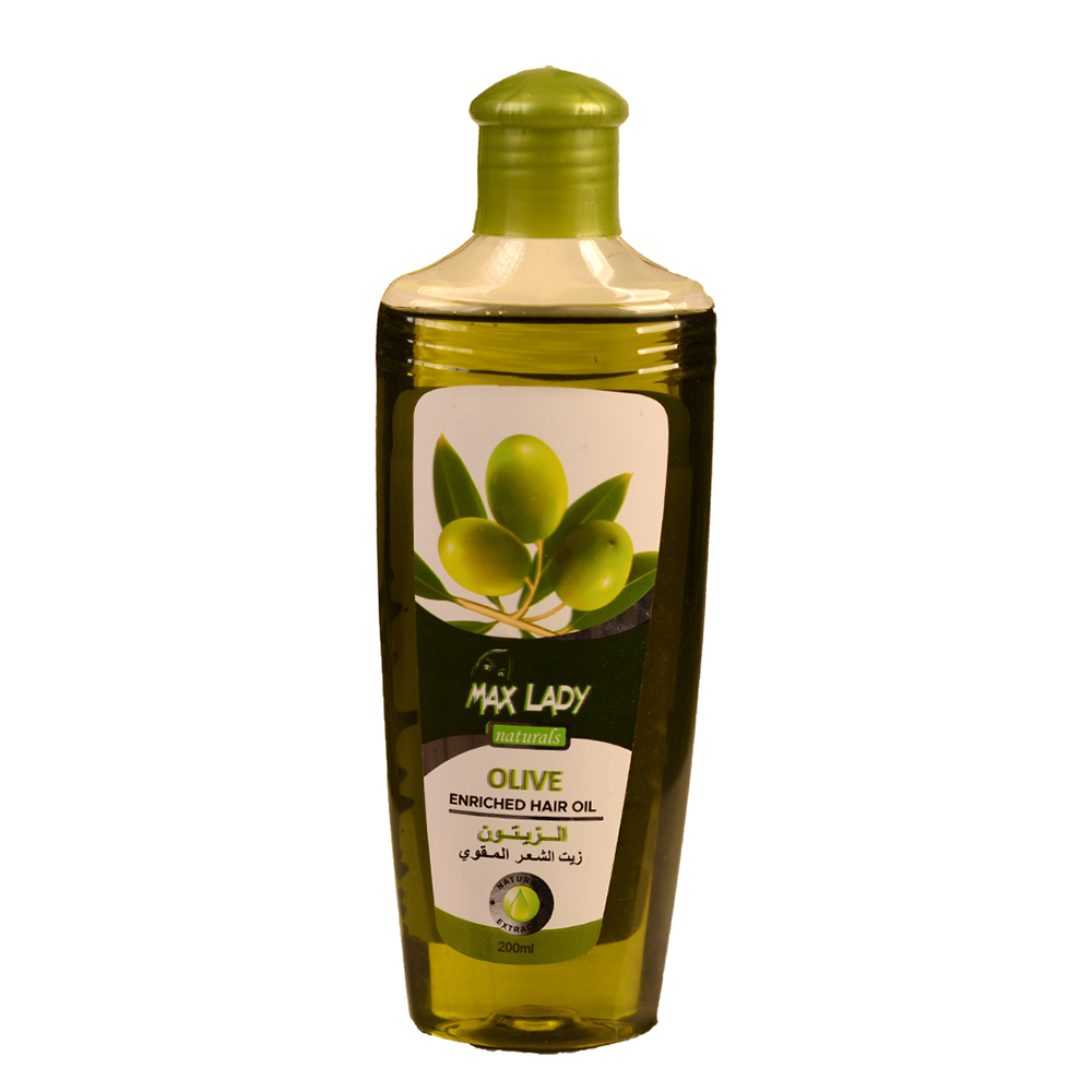 روغن مو مکس لیدی مدل olive حجم 200 میلی لیتر