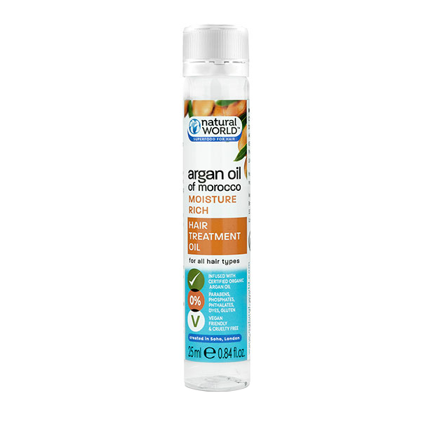 روغن مو نچرال ورلد مدل moisture rich حجم 25 میلی لیتر