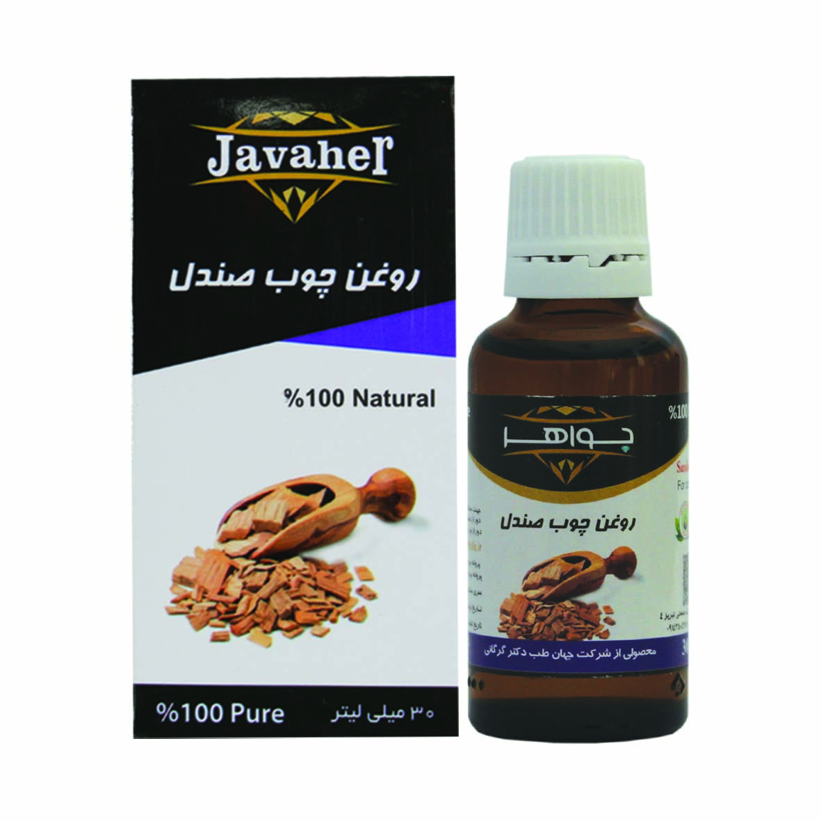 روغن چوب صندل جواهر مدل 003 حجم 30 میلی لیتر