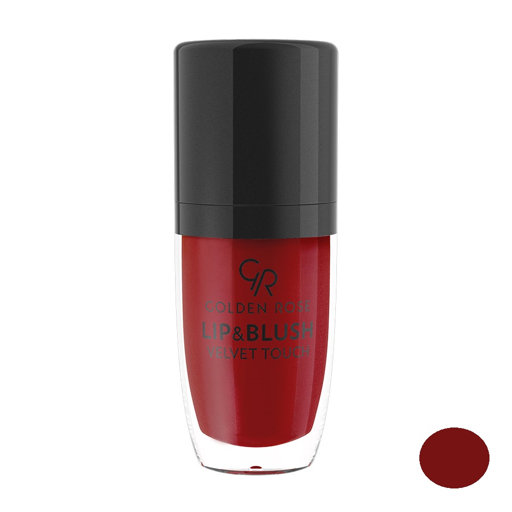 رژ لب و رژ گونه مایع گلدن رز مدل velvet touch شماره 06