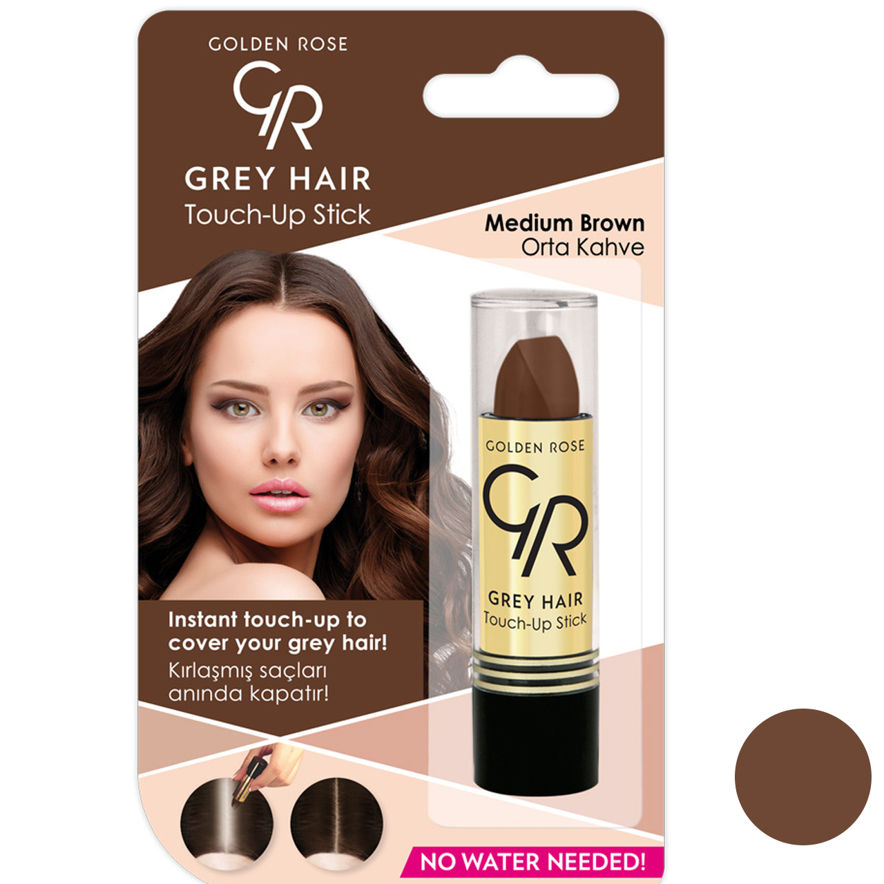 رژ مو گلدن رز مدل medium brown