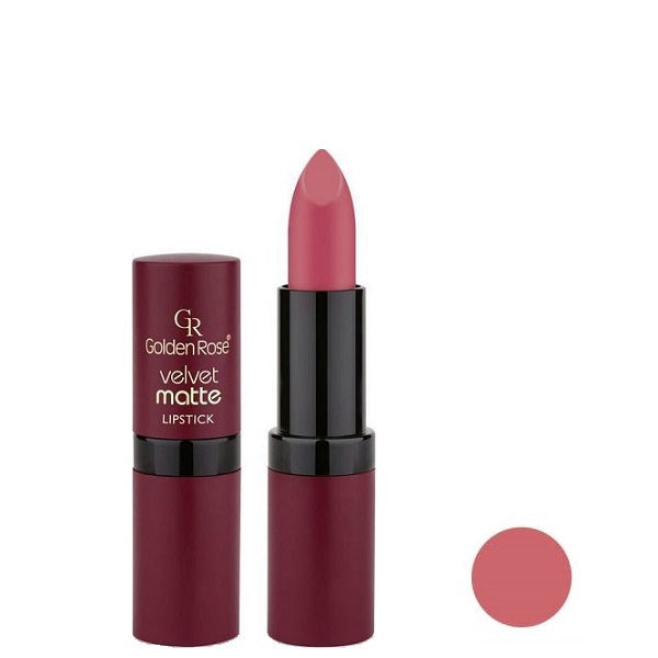 رژلب گلدن رز مدل velvet شماره 12