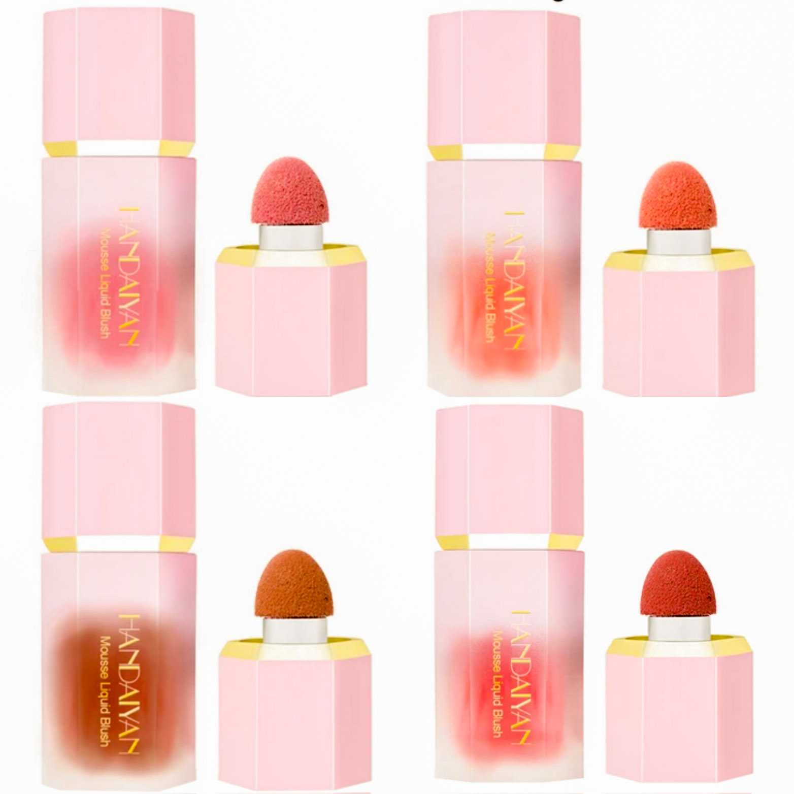 رژگونه هندیان مدل liquid blush mousse کد a بسته 4 عددی وزن 7 گرم