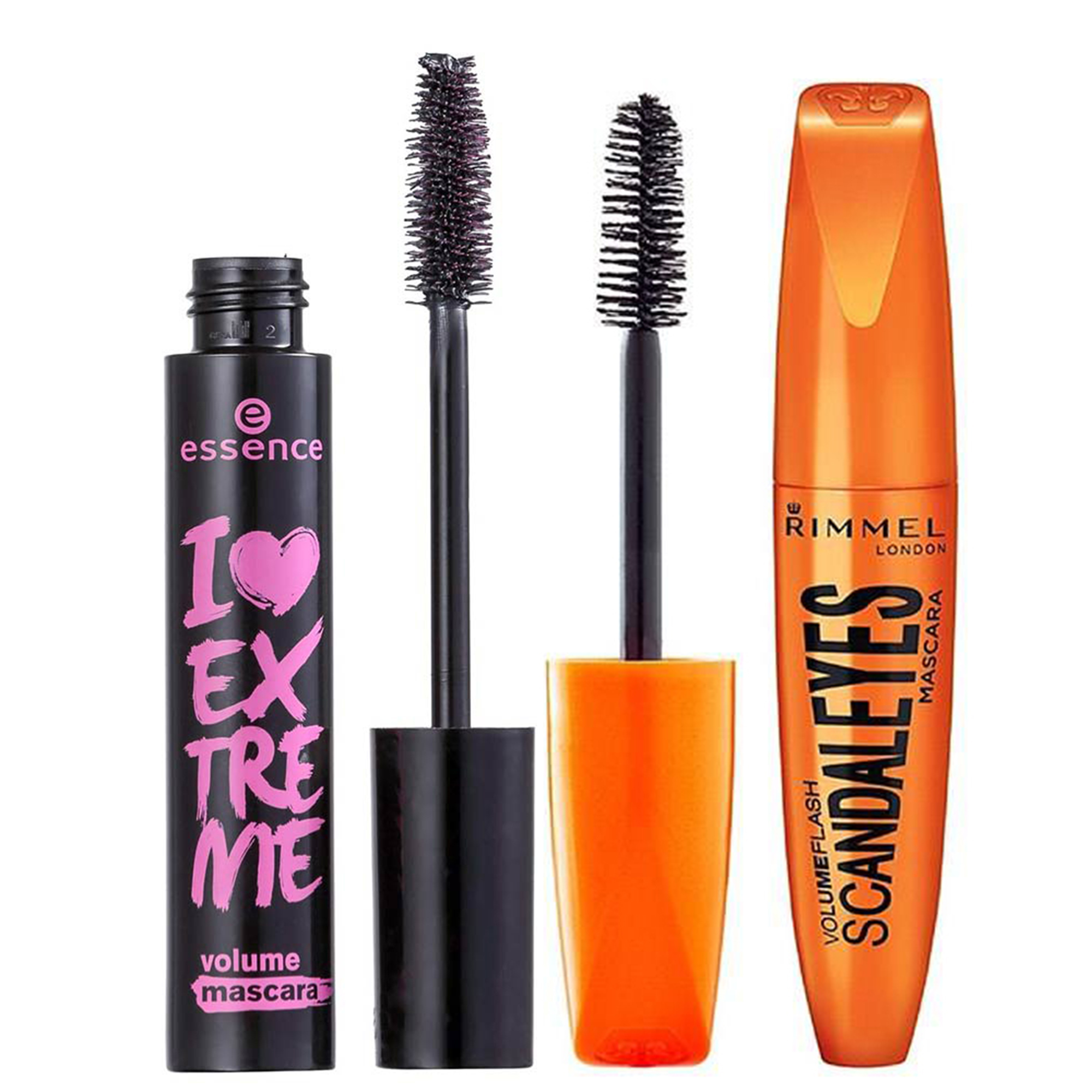 ریمل حجم دهنده اسنس مدل i love extreme volume به همراه ریمل حجم دهنده ریمل لندن مدل flash scandale eyes