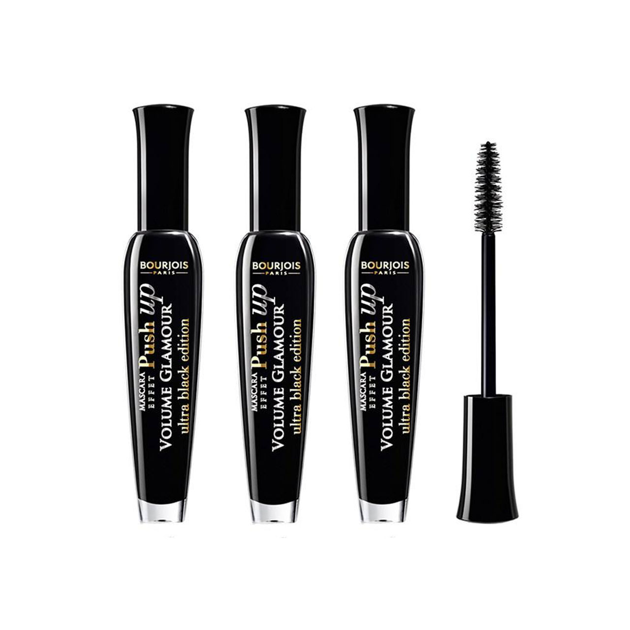 ریمل حجم دهنده بورژوآ مدل push up ultra black مجموعه 3 عددی